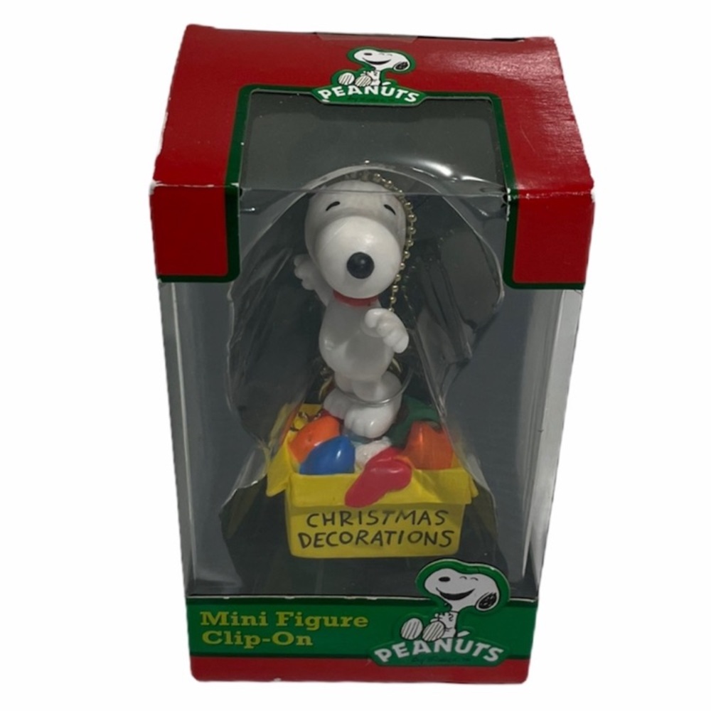 Snoopy Peanuts Christmas Ornament Clip Rare Vintage Collectible Retro Decor